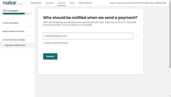 Adding payout details-Step 4