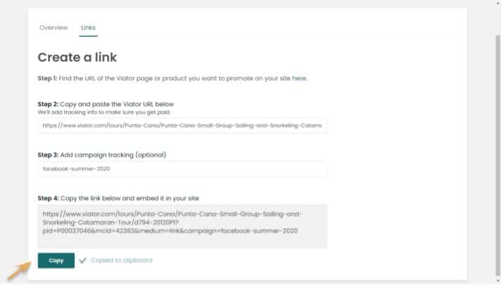 Creating links-Step 4