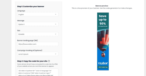 Viator's Affiliate Banners - Viator Partner Resource Center