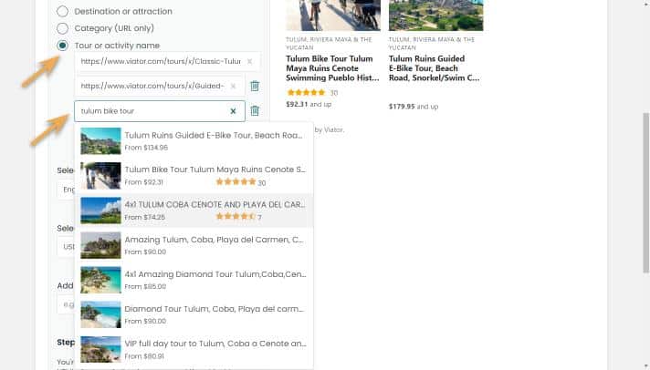 widget builder - curated listed - search